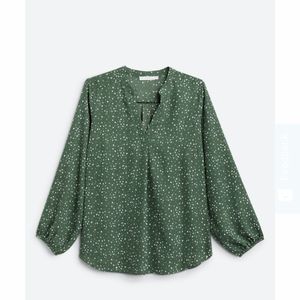 LUSH Warren Long Sleeve Blouse Olive 1X NWT from Stitch Fix